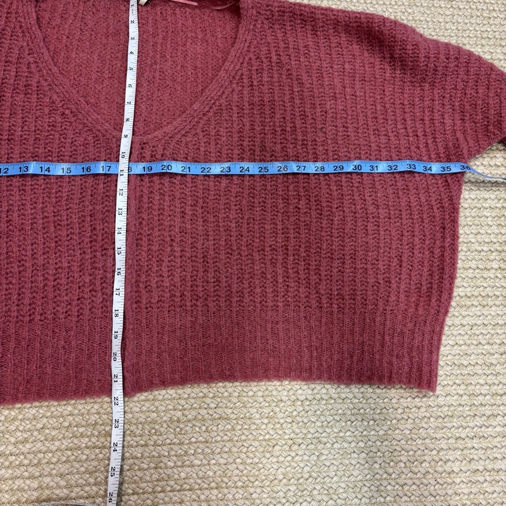 Free People Pink Moonbeam Alpaca V-Neck Soft Sweater Wmns L New without tags - Picture 9 of 12